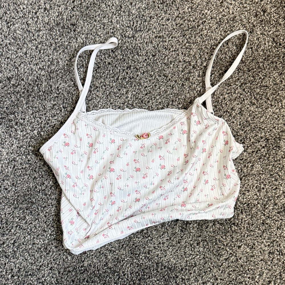 Floral Strappy Crop Top